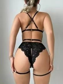 Scarlet Desire™ Lace Teddy Bodysuit with Garter Straps – Luxury Lingerie Set - Lace&Loom